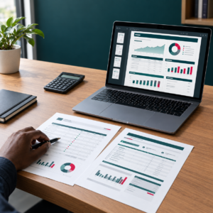 Tableau PDF de gestion de budget et de trésorerie.
